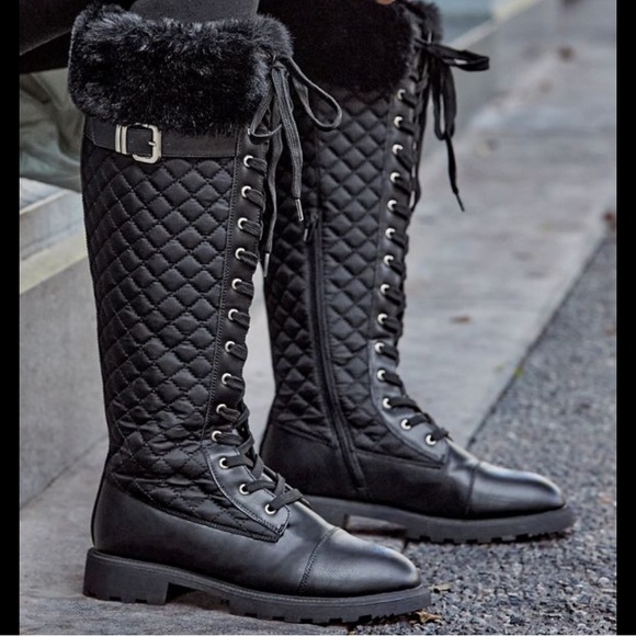Kalima quilted faux leather boots - Picture 4 of 13